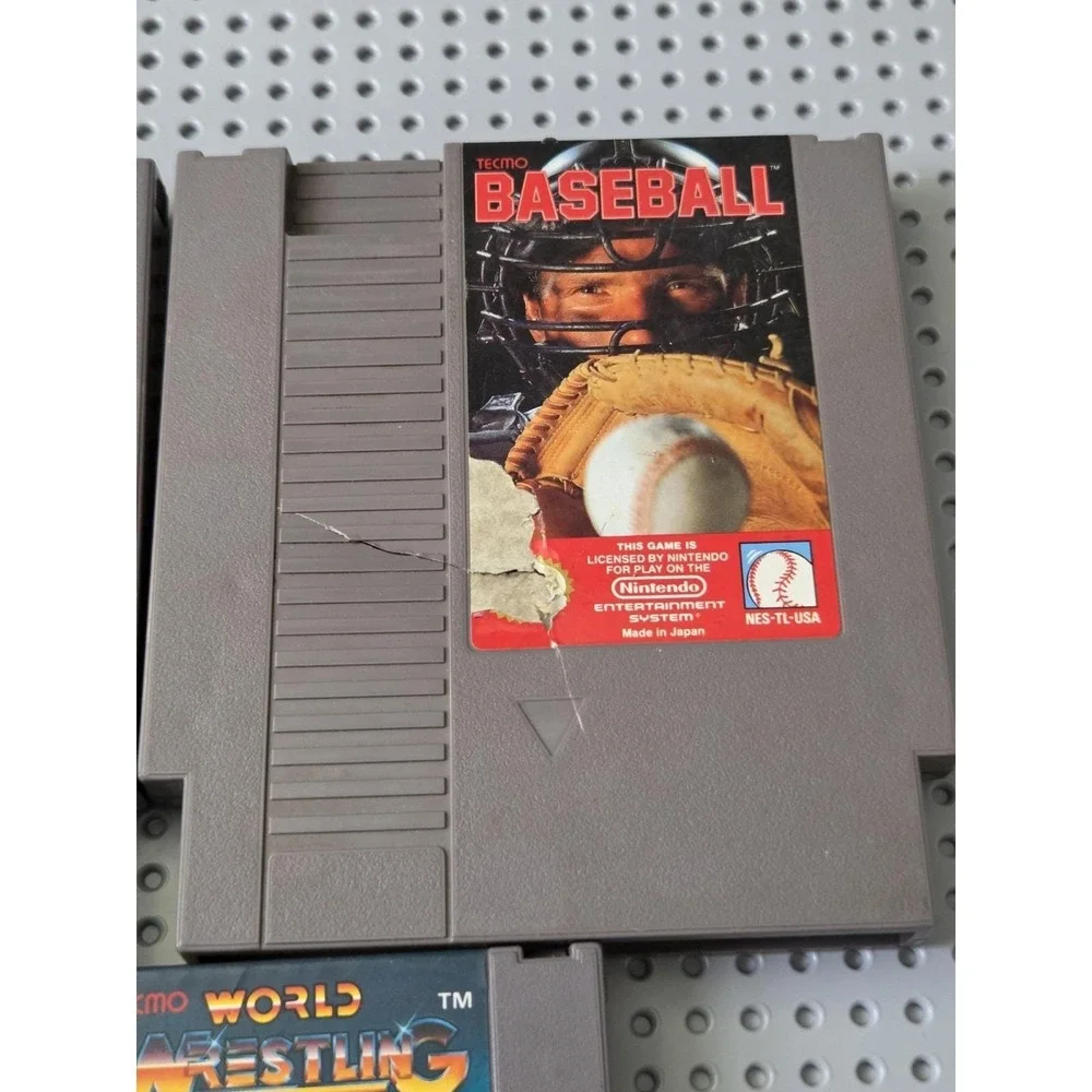 Nintendo NES‎ Game Lot Tecmo Wrestling Baseball Track and Field 2 Retro Games